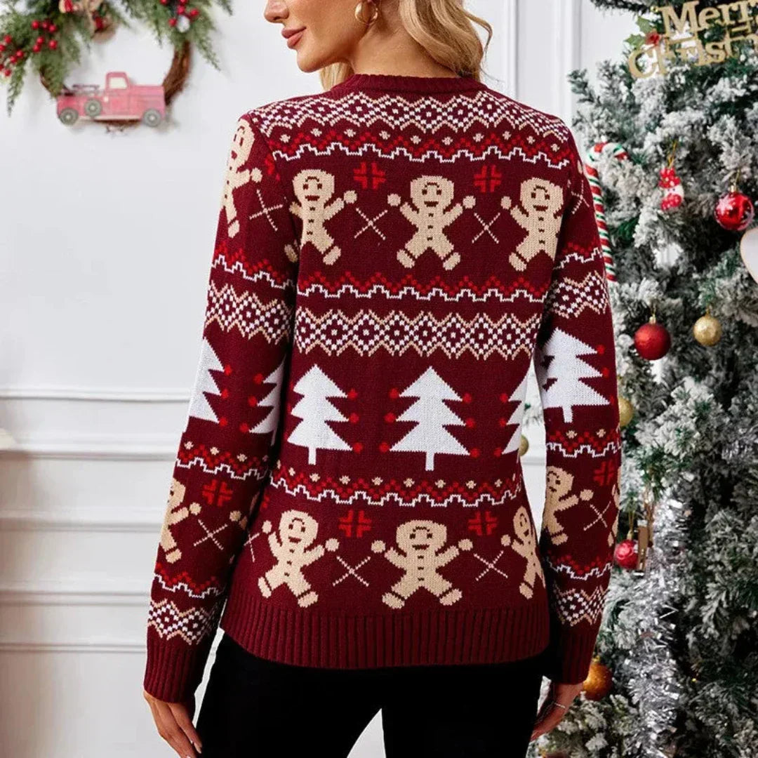 CABLE KNIT CHRISTMAS SWEATER FOR WOMEN