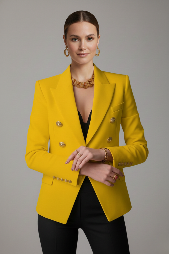 DOUBLE BUTTON BLAZER FOR WOMEN
