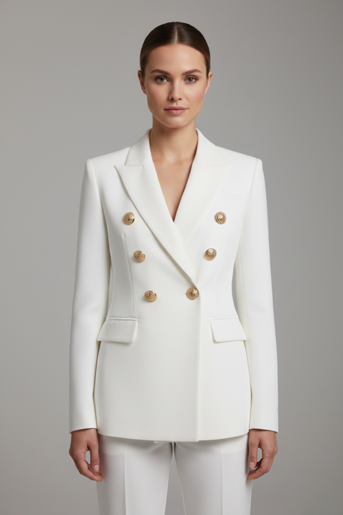DOUBLE BUTTON BLAZER FOR WOMEN