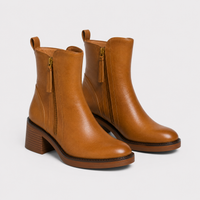 SIDE ZIP ANKLE BOOTS FOR WOMEN