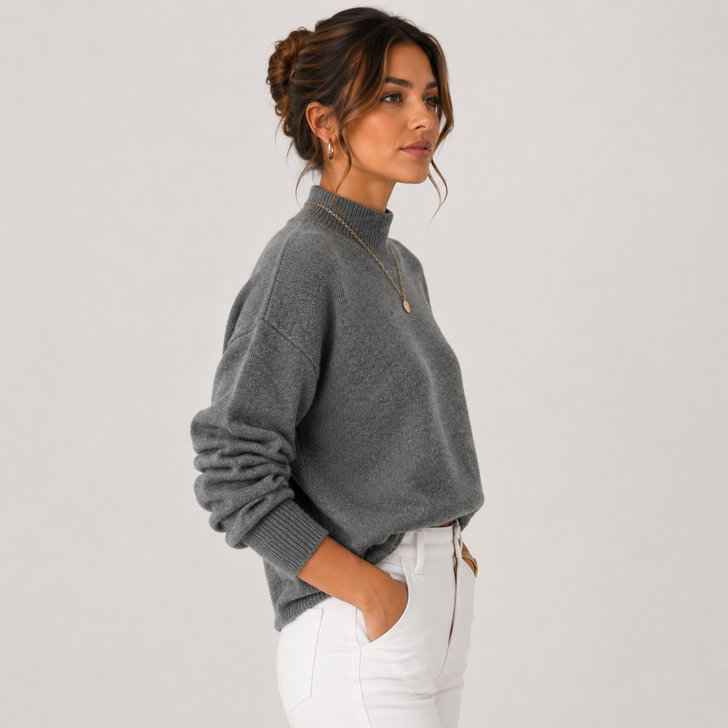 TURTLENECK KNIT SWEATER FOR WOMEN