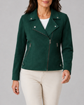 CROPPED MOTO JACKET ZIP UP FOR WOMEN