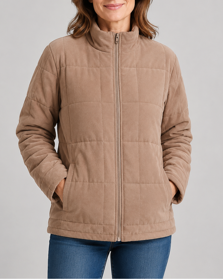 QUILTED JACKET ZIP UP FOR WOMEN