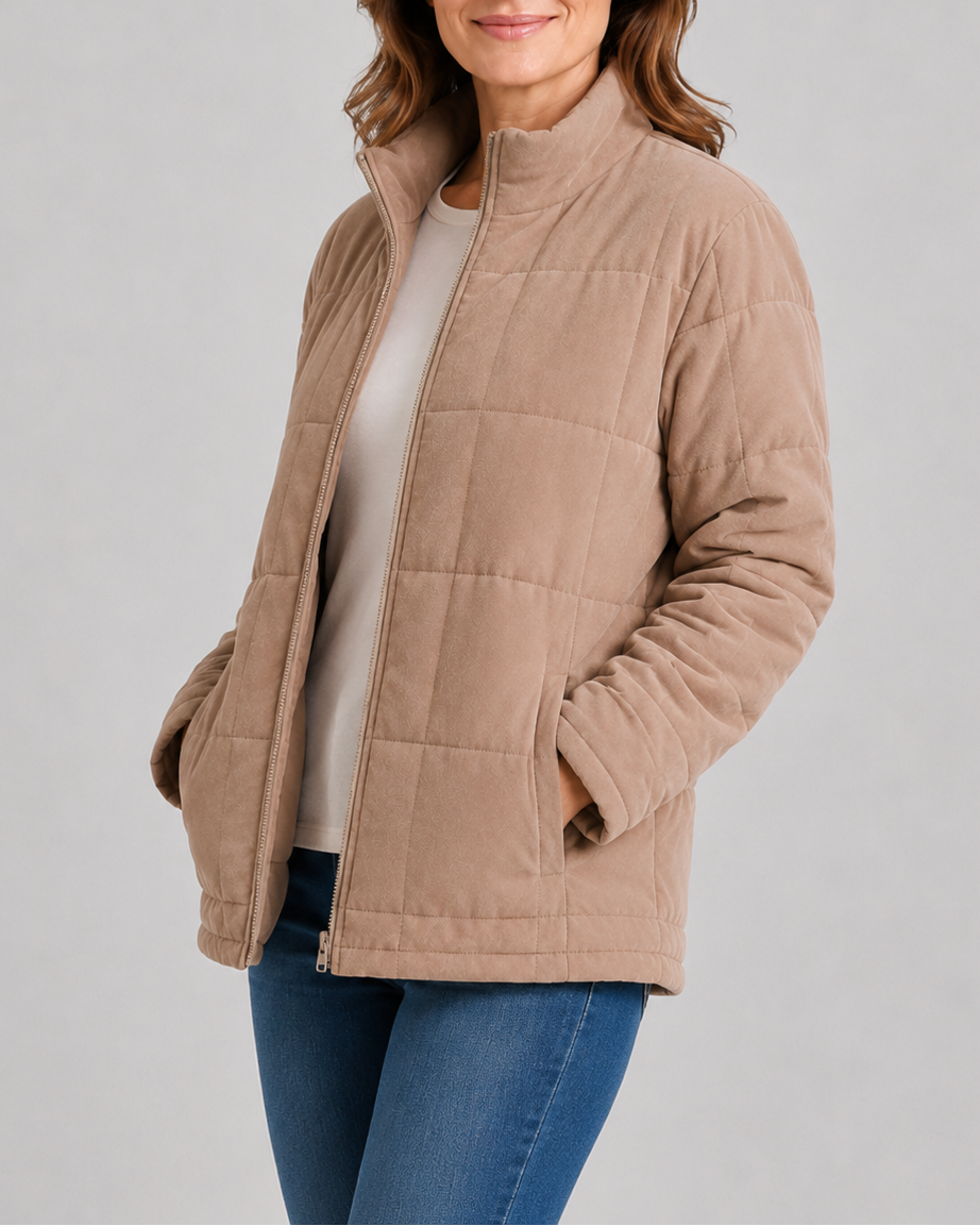 QUILTED JACKET ZIP UP FOR WOMEN