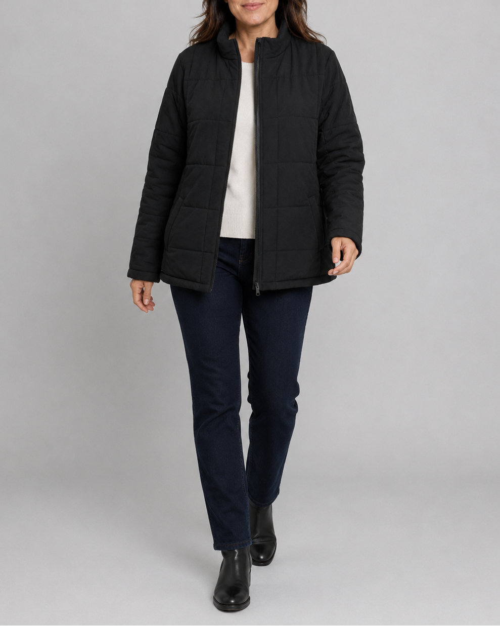 QUILTED JACKET ZIP UP FOR WOMEN