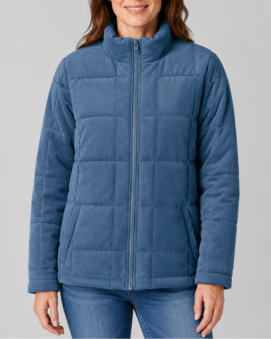 QUILTED JACKET ZIP UP FOR WOMEN