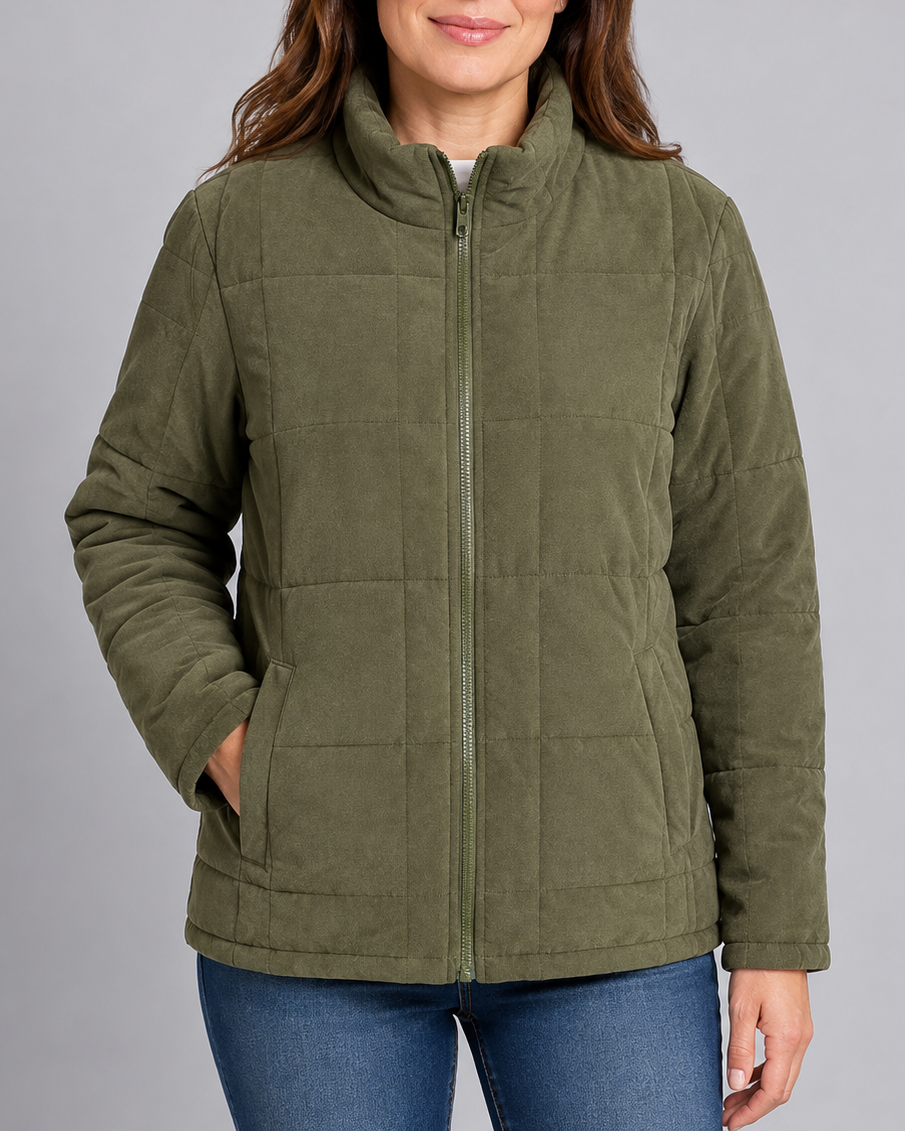 QUILTED JACKET ZIP UP FOR WOMEN
