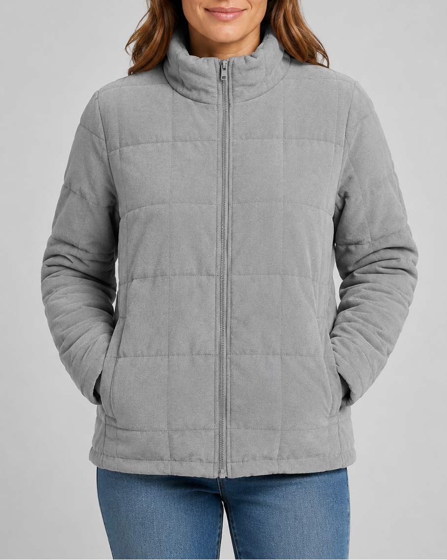 QUILTED JACKET ZIP UP FOR WOMEN