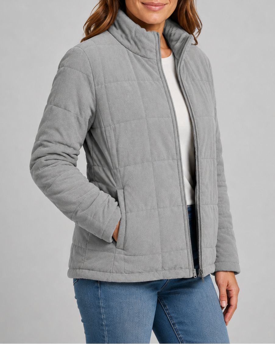 QUILTED JACKET ZIP UP FOR WOMEN