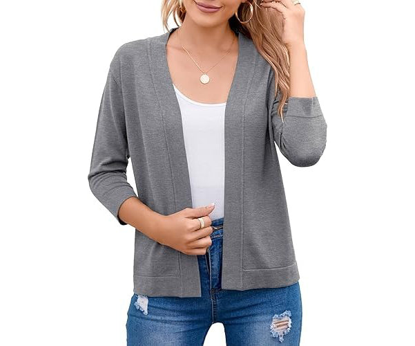 CROPPED OPEN-FRONT CARDIGAN FOR WOMEN