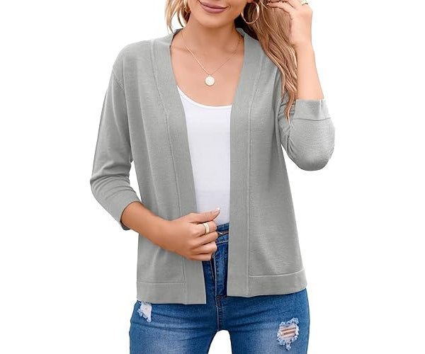 CROPPED OPEN-FRONT CARDIGAN FOR WOMEN