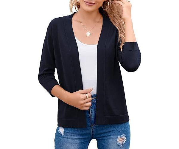 CROPPED OPEN-FRONT CARDIGAN FOR WOMEN