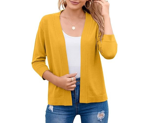 CROPPED OPEN-FRONT CARDIGAN FOR WOMEN