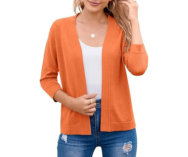 CROPPED OPEN-FRONT CARDIGAN FOR WOMEN