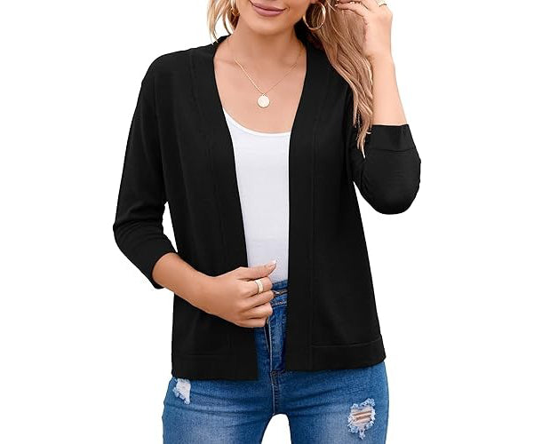 CROPPED OPEN-FRONT CARDIGAN FOR WOMEN