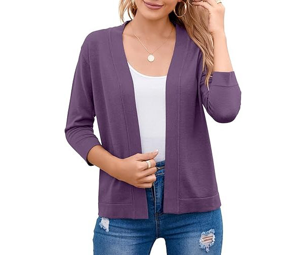 CROPPED OPEN-FRONT CARDIGAN FOR WOMEN