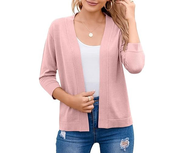 CROPPED OPEN-FRONT CARDIGAN FOR WOMEN