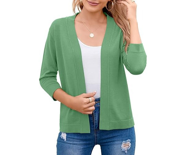 CROPPED OPEN-FRONT CARDIGAN FOR WOMEN