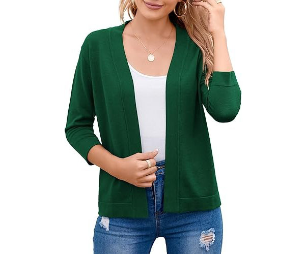 CROPPED OPEN-FRONT CARDIGAN FOR WOMEN