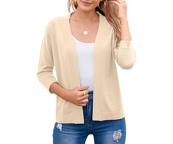 CROPPED OPEN-FRONT CARDIGAN FOR WOMEN