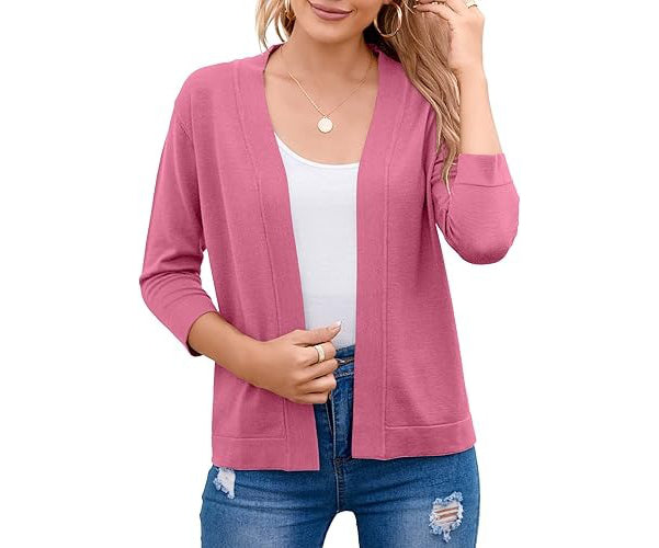CROPPED OPEN-FRONT CARDIGAN FOR WOMEN