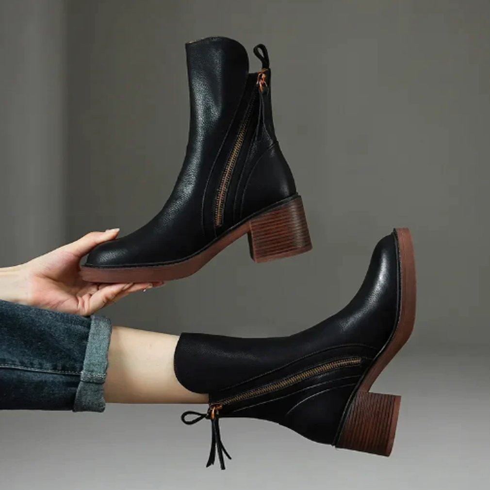 BLOCK HEEL CHELSEA BOOT FOR WOMEN