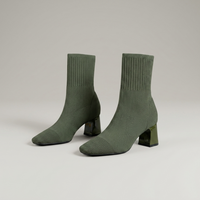 RIBBED COLLAR WINTER BOOT FOR WOMEN