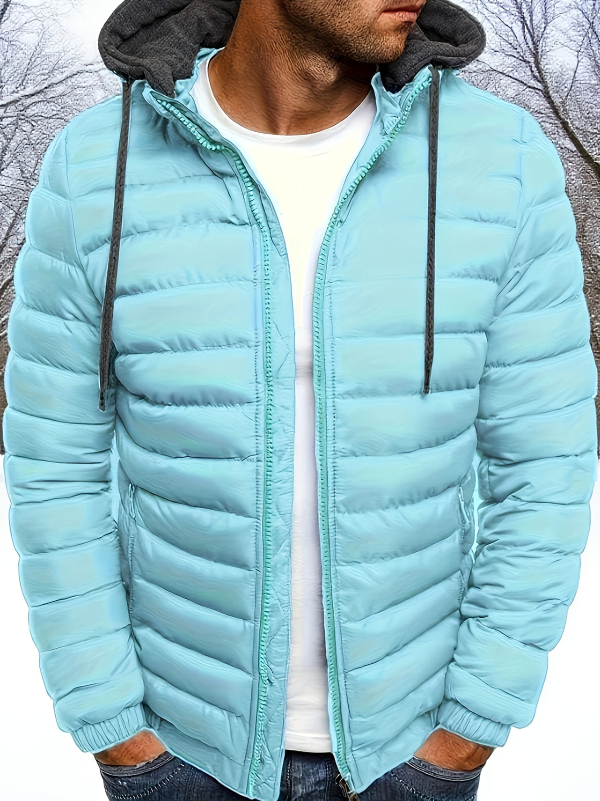 HOODED PUFFER JACKET FOR MEN