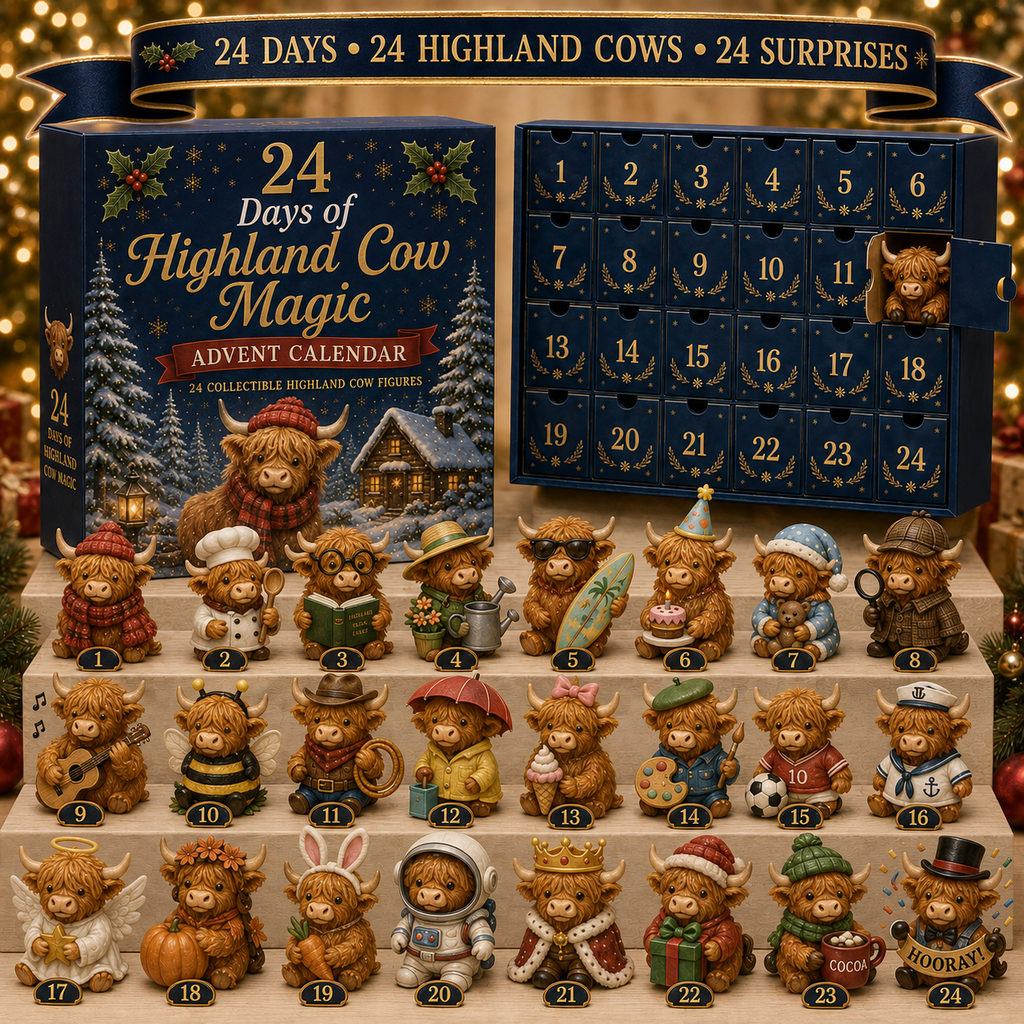 HIGHLAND COW ADVENT CALENDAR – 24 COLLECTIBLE MINI FIGURES