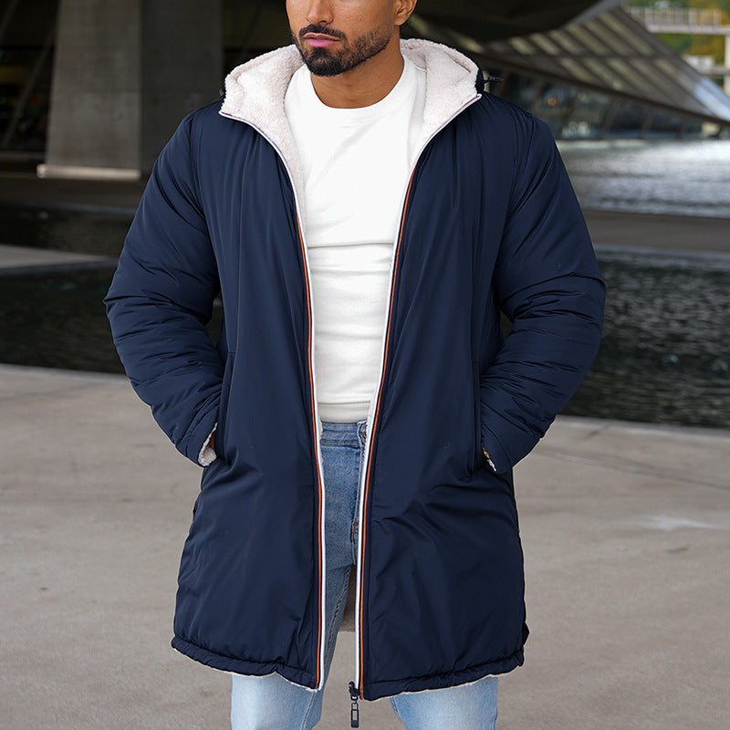 HOODED FLEECE PARKA FOR MEN