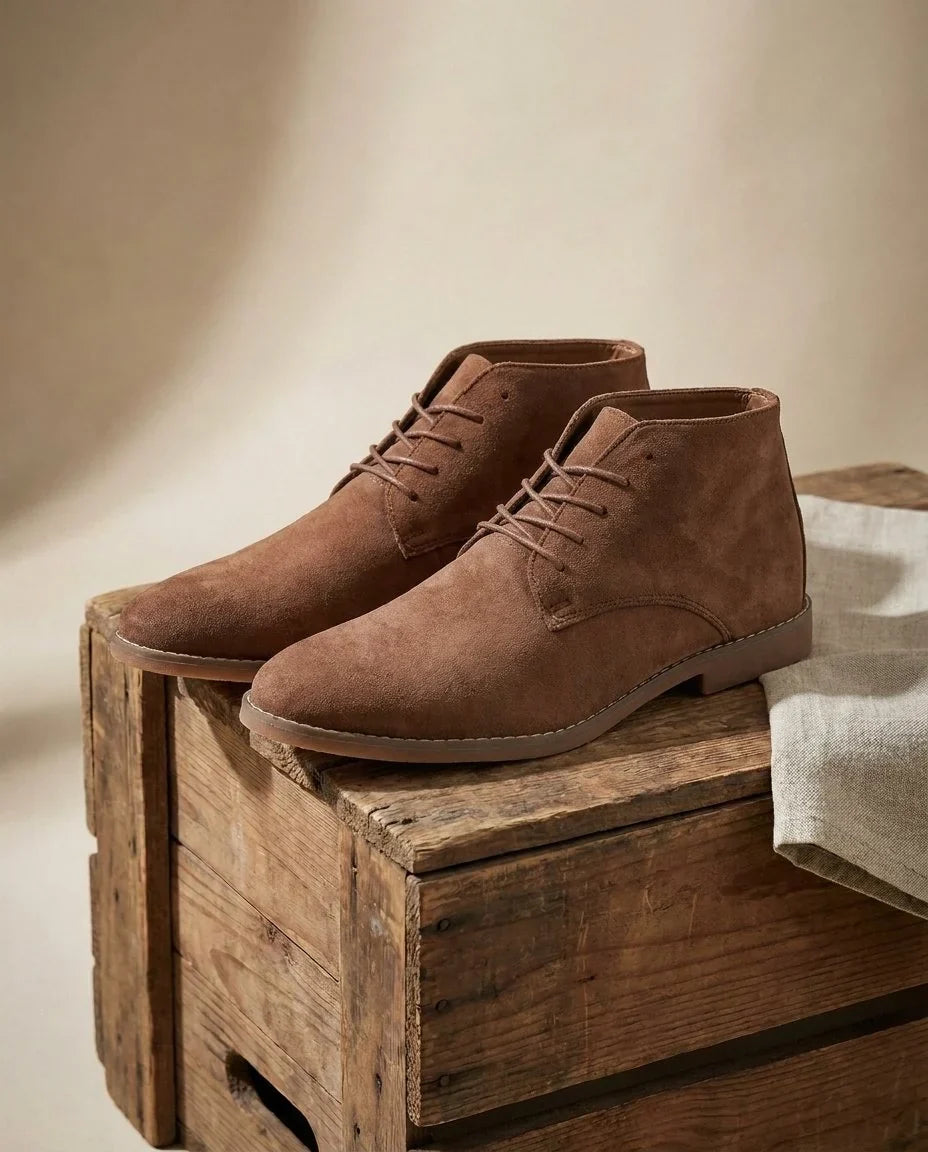 LACE-UP CHUKKA CHELSEA BOOTS FOR MEN