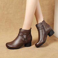 CHUNKY HEEL WINTER BOOT FOR WOMEN