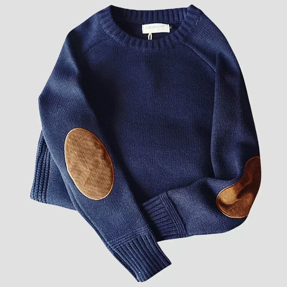 ELBOW PATCH KNIT SWEATER FOR MEN