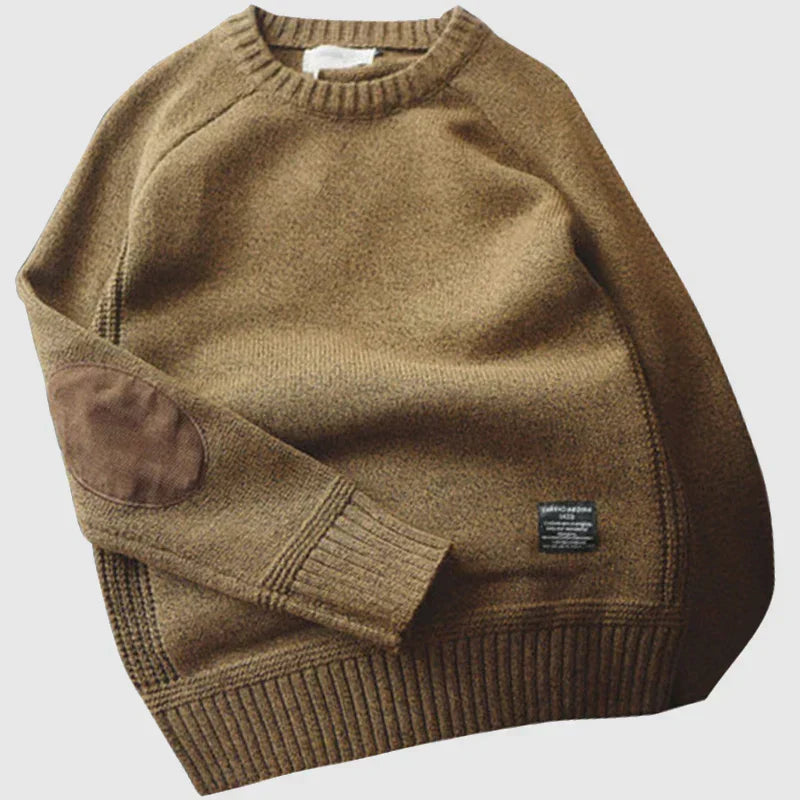 ELBOW PATCH KNIT SWEATER FOR MEN