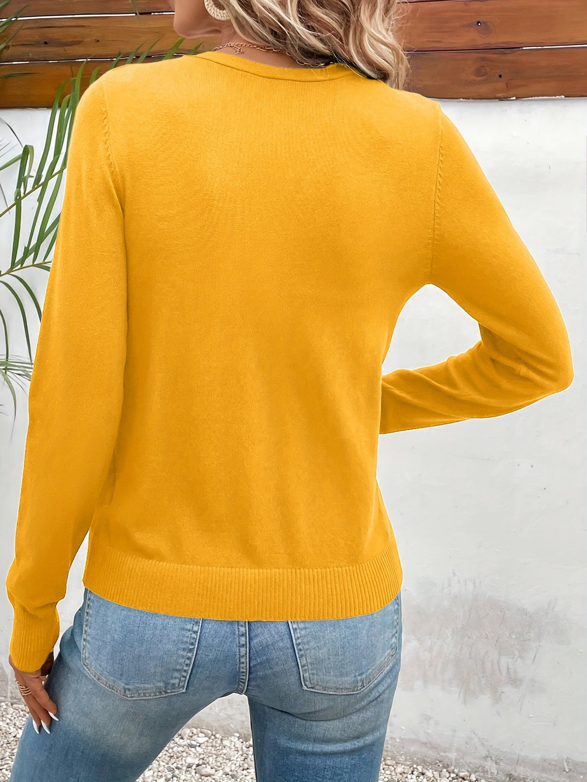 CROPPED BUTTON-FRONT KNIT CARDIGAN FOR WOMEN