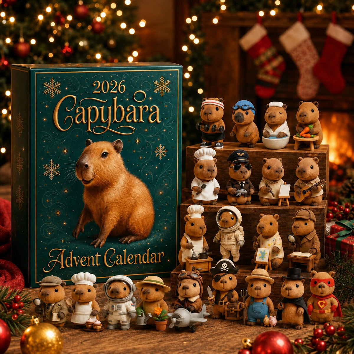 CAPYBARA ADVENT CALENDAR – 24 DAILY FESTIVE SURPRISES
