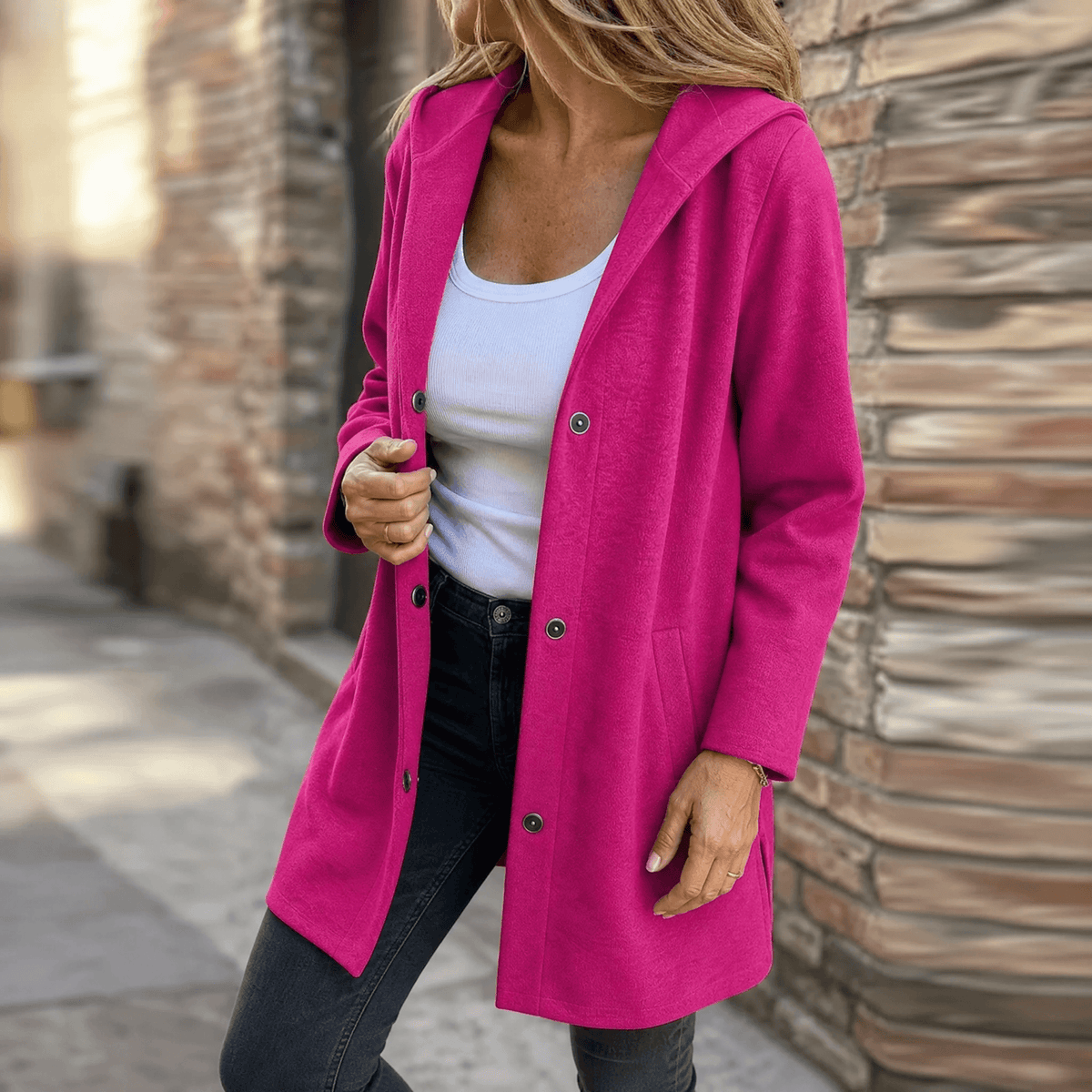 OVERSIZED HOODED CARDIGAN FOR WOMEN
