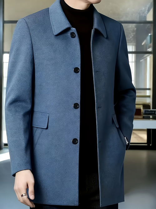 CLASSIC COLLAR TRENCH COAT FOR MEN