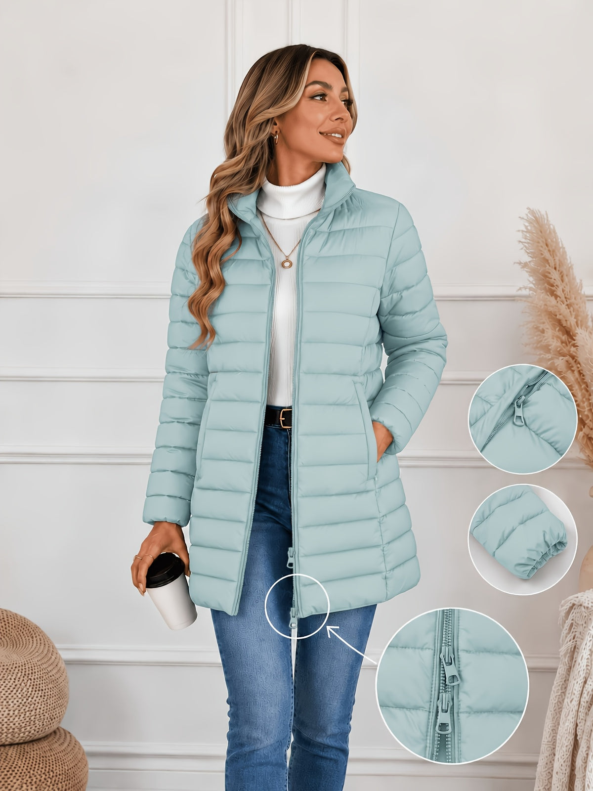 LONGLINE PUFFER JACKET FOR WOMEN