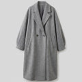 DOUBLE BUTTON-FRONT LAPEL TRENCH COAT FOR WOMEN