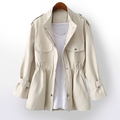 LONGLINE OPEN-FRONT TRENCH COAT FOR WOMEN