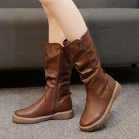 SLOUCHY STACKED HEEL WATERPROOF BOOT FOR WOMEN