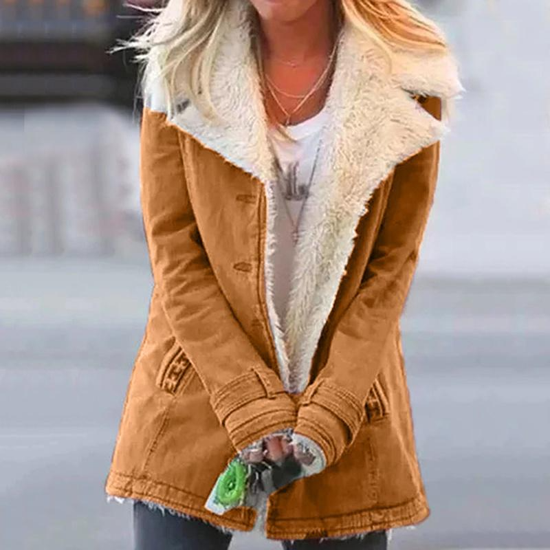 FUR-LINED WINTER COAT FOR WOMEN