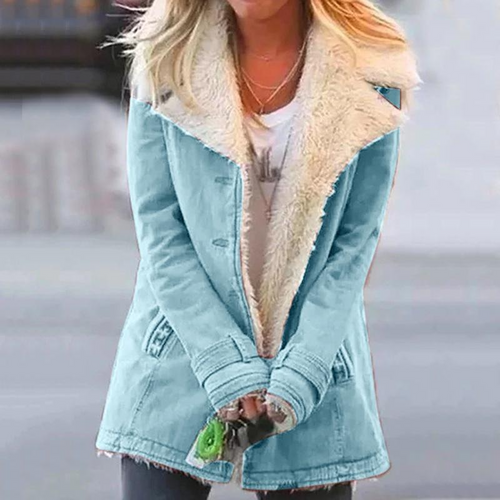 FUR-LINED WINTER COAT FOR WOMEN