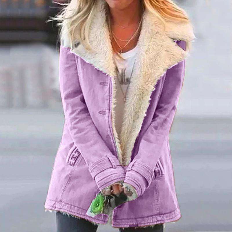 FUR-LINED WINTER COAT FOR WOMEN