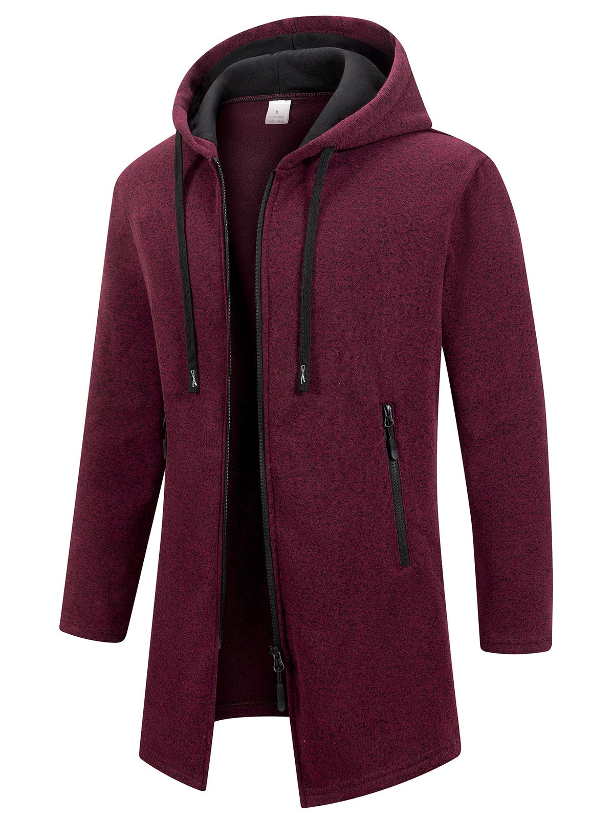 HOODED KNIT TRENCH COAT FOR MEN