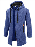 HOODED KNIT TRENCH COAT FOR MEN