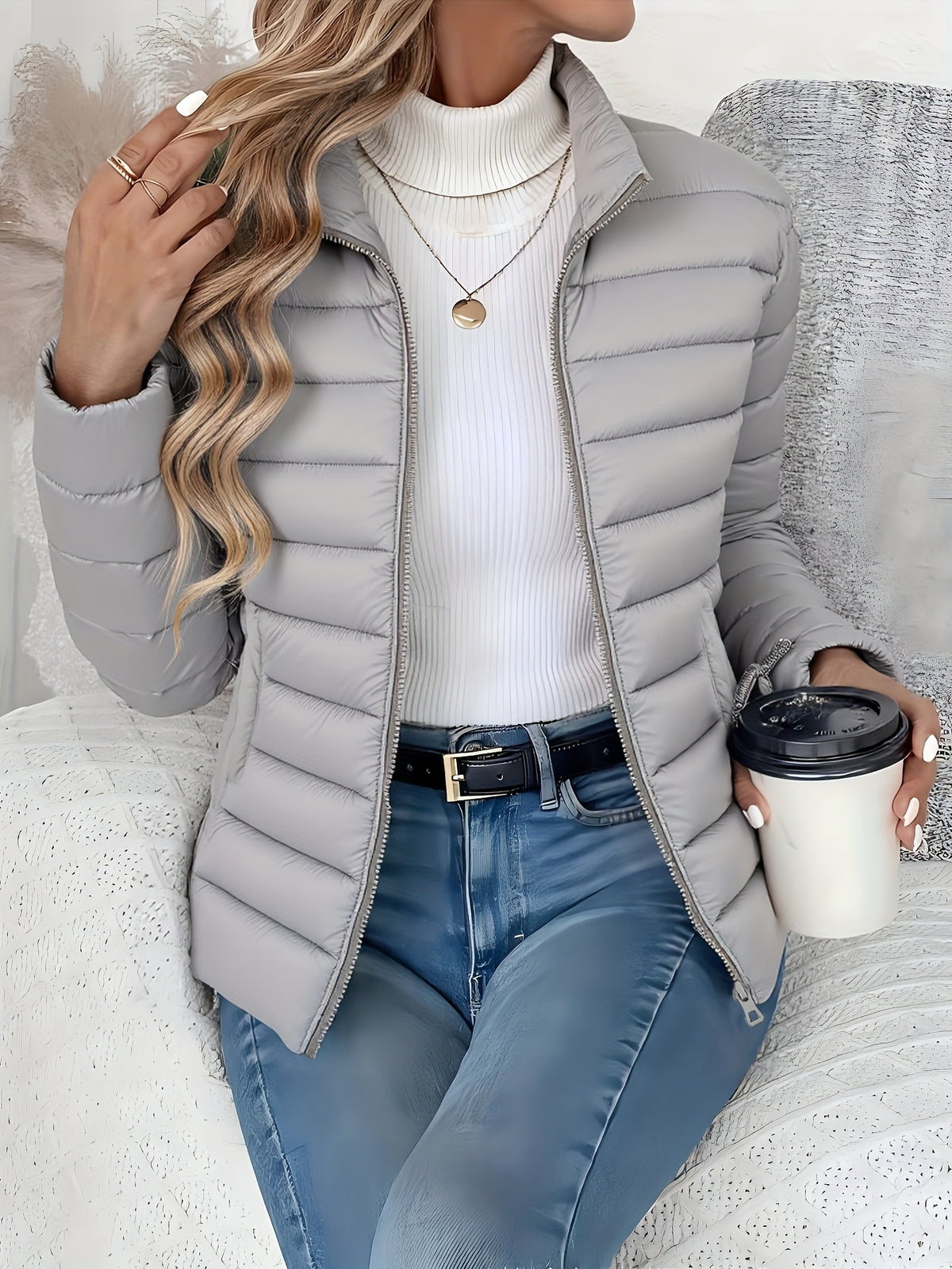 QUILTED PUFFER JACKET FOR WOMEN