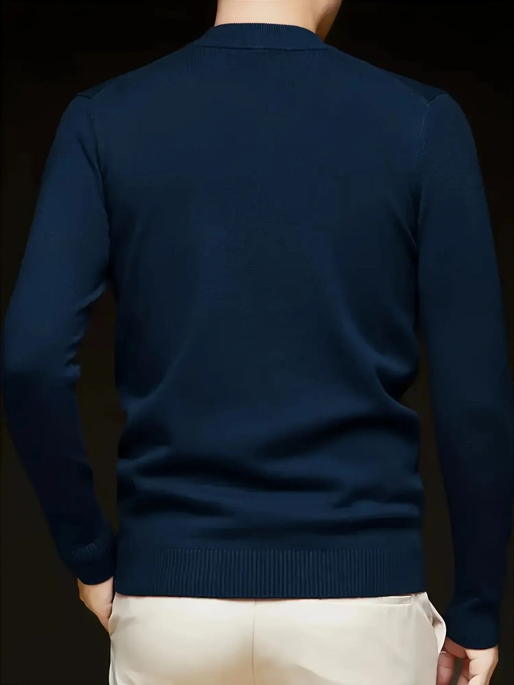 MOCK NECK KNIT SWEATER FOR MEN