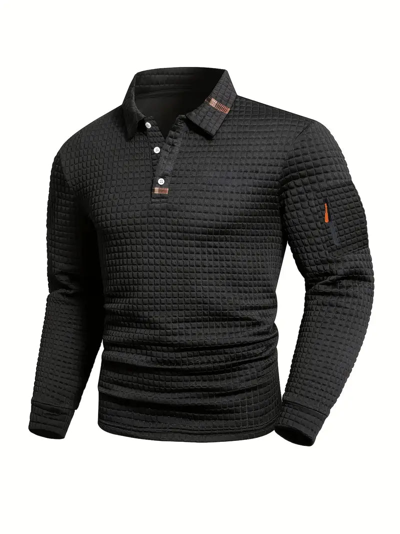 QUILTED RELAXED FIT SWEATER FOR MEN